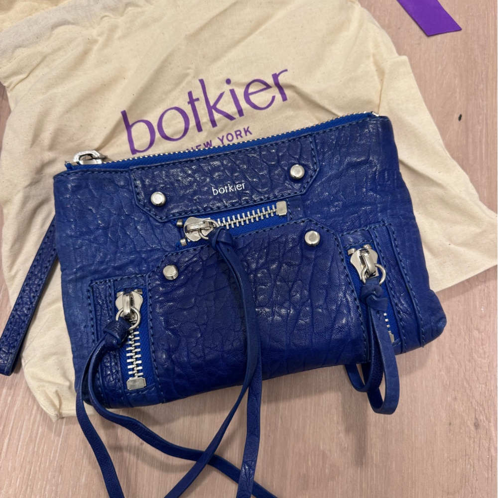 Botkier Royal Blue Textured Crossbody Bag